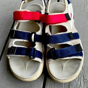 Fila Mens Disruptor White/Navy/Red Sport Sandals Size 8 Medium (D  M) (2425433)